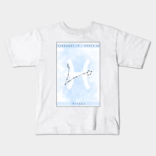 Pisces star sign design Kids T-Shirt